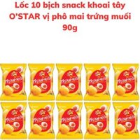 Bánh snack khoai tây O'STAR vị phô mai trứng muối bịch 90g