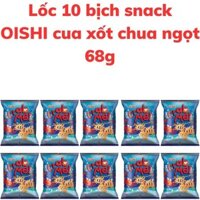 Bánh snack OISHI CRAB ME cua vị xốt chua ngọt bịch 68g