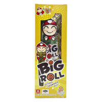 Bánh Snack rong biển nướng giòn Taokaenoi Big Roll vị mực (6 gói/hộp)