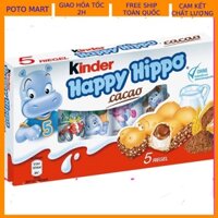 Bánh socola Kinder Happy Hippo Cacao hộp 103g