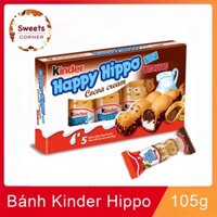 Bánh socola Kinder Happy Hippo Cacao hộp 103g (5 bánh)