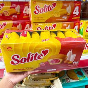 Bánh SoLite Kem Vị Dâu 10 bánh/hộp