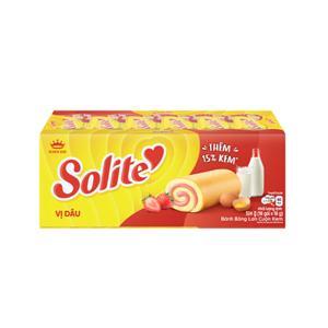 Bánh SoLite Kem Vị Dâu 10 bánh/hộp
