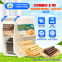[Bánh Sữa Ba Vì] Combo 2 Vị Bánh Sữa Truyền Thống + Socola 1000GR - Bánh Sữa Bao Cấp Vị Xưa Bavimilk