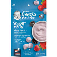 Bánh Sữa Chua Khô Gerber Vị Mixed Berries Cho Bé 8 Tháng (28g/túi)