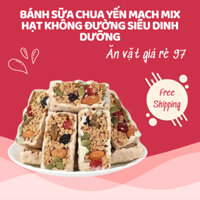 Bánh Sữa Chua Yến Mạch Mix Hạt Không Đường Siêu Dinh Dưỡng, Bánh Yến Mạch Mix Hạt Thơm Ngon - Ăn Vặt Giá Rẻ
