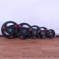 Bánh tạ 10kg - 15kg - 5kg - 2,5kg lõi thép đặc bọc cao su nhập khẩu cao cấp lỗ tạ phi 30mm