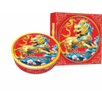 (Bánh Tết )Hộp 350g bánh quy hổn hợp Warmly kì lân Bibica kèm túi xách