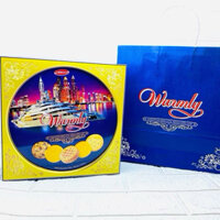 (Bánh Tết )Hộp 350g bánh quy hỗn hợp Warmly du thuyền Bibica kèm túi xách