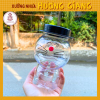 Bành (Thùng) 60 Hủ Nhựa PET Đựng Kẹo Hình Doremon 500ml - Bình đựng trà sữa giá sỉ cực tốt - HN009