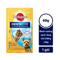Bánh Thưởng Cho Chó Kiểng Dưới 5kg Sạch Răng Pedigree Dentastix 60g