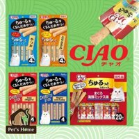 Bánh thưởng Ciao Churutto Stick snack que mềm nhân kem siêu thơm ngon hấp dẫn cho mèo Thái Lan