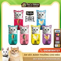 Bánh thưởng Kit Cat Fillet Fresh snack dạng thịt cá, gà nguyên miếng dinh dưỡng cho mèo Singapore