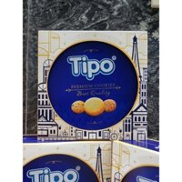 Bánh Tipo Hộp Thiếc Cookies Rắc Hạt Hộp 330g (có kèm túi giấy)