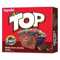 Bánh TopCake nhân kem Socola 360g/8 hộp