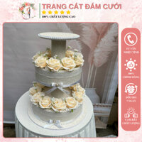 Bánh trang trí tiệc cưới 3 tầng