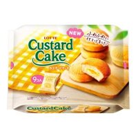 Bánh Trứng Nhân Kem Nhật Bản, Custard Cake, 9 Cái (243g) - LOTTE