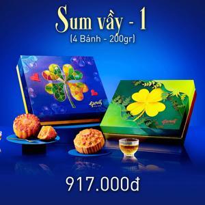 Bánh trung thu Givral Combo Sum Vầy 1 - 200gr, 2 trứng, 4 bánh