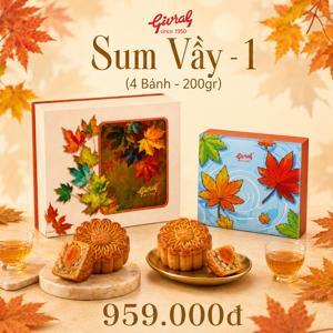 Bánh trung thu Givral Combo Sum Vầy 1 - 200gr, 2 trứng, 4 bánh