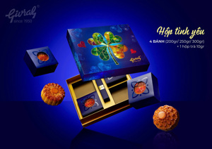 Bánh trung thu Givral Combo Sum Vầy 1 - 200gr, 2 trứng, 4 bánh