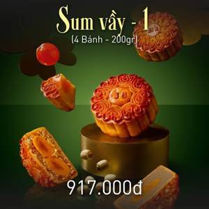 Bánh trung thu Givral Combo Sum Vầy 1 - 200gr, 2 trứng, 4 bánh