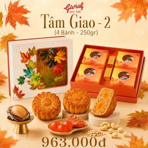 Bánh trung thu Givral Combo Tâm Giao 2 - Hộp 4 bánh 250g