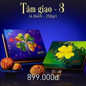 Bánh trung thu Givral Combo Tâm Giao 3 - Hộp 4 bánh 250g