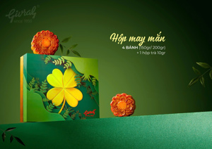 Bánh trung thu Givral Combo Tết đoàn viên 3 - Hộp 4 bánh 150g