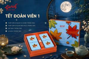 Bánh trung thu Givral Combo Tết đoàn viên 1 - Hộp 4 bánh 150gr
