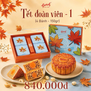 Bánh trung thu Givral Combo Tết đoàn viên 1 - Hộp 4 bánh 150gr