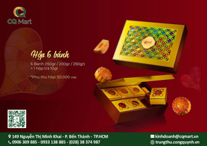 Bánh trung thu Givral Combo Trăng yêu Thương 2 - 150gr, 1 trứng, 6 bánh