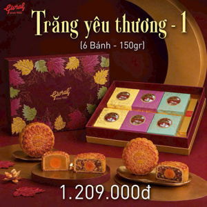 Bánh trung thu Givral Combo Trăng yêu Thương 1 - Hộp 6 bánh 150g