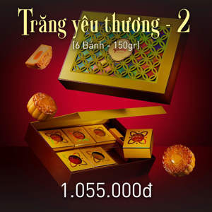 Bánh trung thu Givral Combo Trăng yêu Thương 2 - 150gr, 1 trứng, 6 bánh