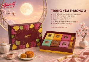 Bánh trung thu Givral Combo Trăng yêu Thương 2 - 150gr, 1 trứng, 6 bánh
