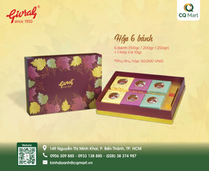 Bánh trung thu Givral Combo Trăng yêu Thương 2 - 150gr, 1 trứng, 6 bánh