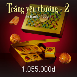 Bánh trung thu Givral Combo Trăng yêu Thương 2 - 150gr, 1 trứng, 6 bánh