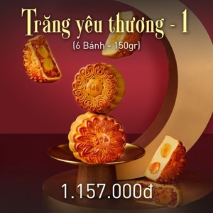 Bánh trung thu Givral Combo Trăng yêu Thương 1 - Hộp 6 bánh 150g