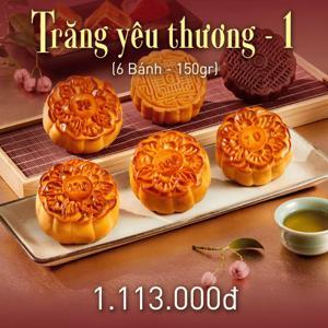 Bánh trung thu Givral Combo Trăng yêu Thương 1 - Hộp 6 bánh 150g