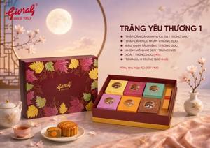 Bánh trung thu Givral Combo Trăng yêu Thương 1 - Hộp 6 bánh 150g