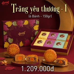 Bánh trung thu Givral Combo Trăng yêu Thương 1 - Hộp 6 bánh 150g