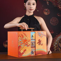 Bánh trung thu hộp quà tặng,bánh trung thu cao cấp, lòng đỏ trứng, hạt sen,22 bánh trung thu,12 hương vị,quà tặng 2040g.