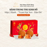 Bánh Trung Thu Kinh Đô Set 2 Hộp Cao Cấp Nhân Ngọt 1 Trứng Vị Hạt Sen Và Đậu Hương Vị Đậm Đà 150g
