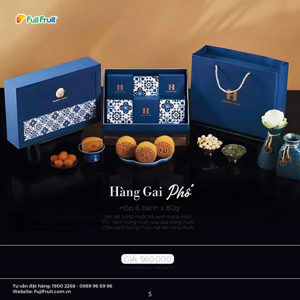 Bánh trung thu Madame Hương 2022 hộp Hàng Gai Phố - 6 bánh