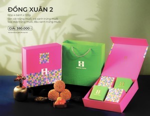 Bánh trung thu Madame Hương 2022 hộp Đồng Xuân Phố - 4 bánh