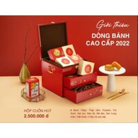 Bánh trung thu Maison 8 bánh 120g, Hộp Cuốn Hút, bánh trung thu nhiều vị kèm 2 hộp trà cao cấp