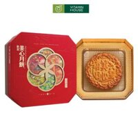 Bánh Trung Thu Nhập Khẩu Meixin HongKong Hạt Sen 6 Trứng 430g x1cái/hộp