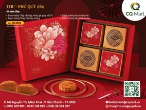 Bánh trung thu Richy 2022 hộp Phú Quý (Đỏ) - 4 bánh