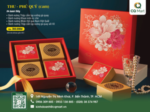 Bánh trung thu Richy 2022 hộp Phú Quý (Cam) - 4 bánh