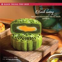 Bánh trung thu Saffron cao cấp nhân Trà xanh Mochi trứng muối