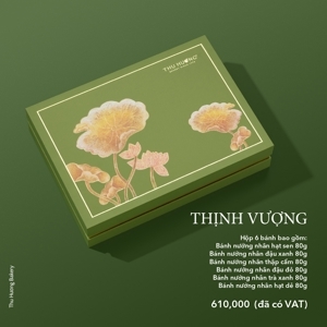 Bánh trung thu Thu Hương hộp Thịnh Vượng - 6 bánh